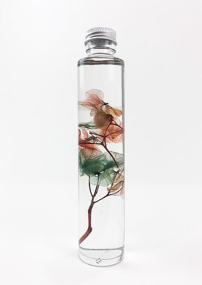Hydrangea Preserved Bottle, Water Globe.